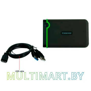 Внешний жесткий диск Transcend StoreJet 25M3 Slim 4TB (TS4TSJ25M3S) картинка 8